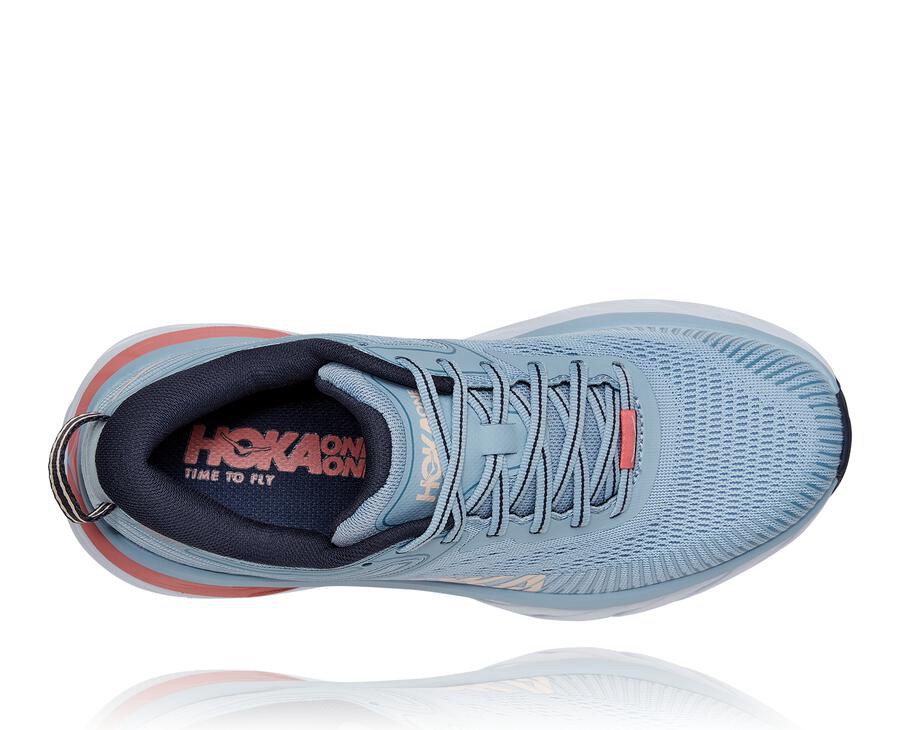 Tenis Hoka One One Feminino Azuis - Bondi 7 - 496-NRLWIH